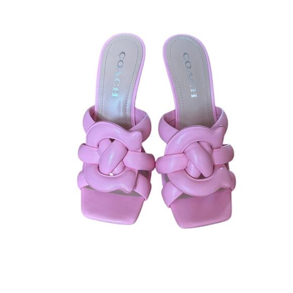 Coach Kellie soft pink Barbie dress sandals heels 7 - Picture 5 of 13